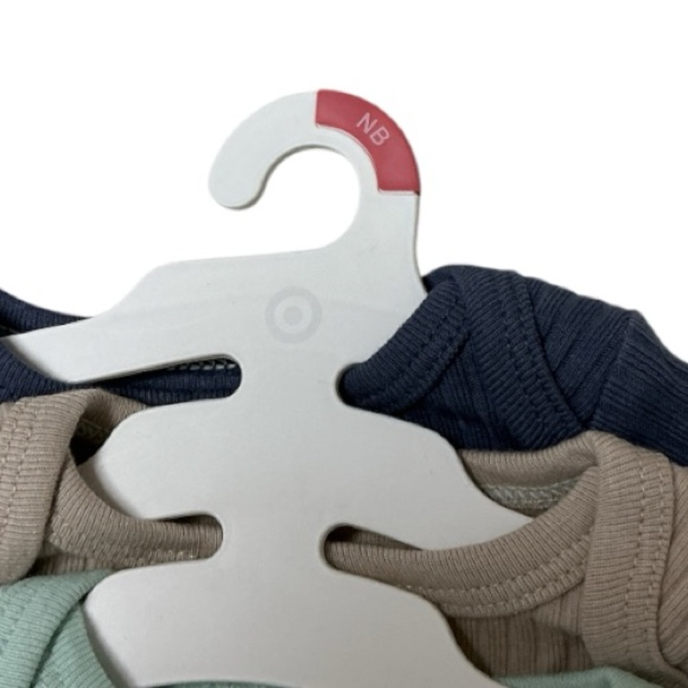 Cloud Island - NWT - Long Sleeve Bodysuit Trio - Aqua, Tan, Dark Blue - Picture 3 of 4